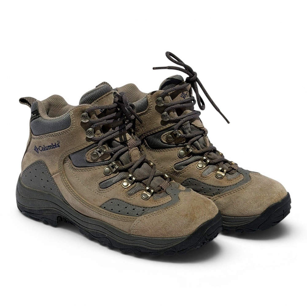 Columbia Waterproof Suede Hiking Boots Cinder Pass Womens 6.5 Brown